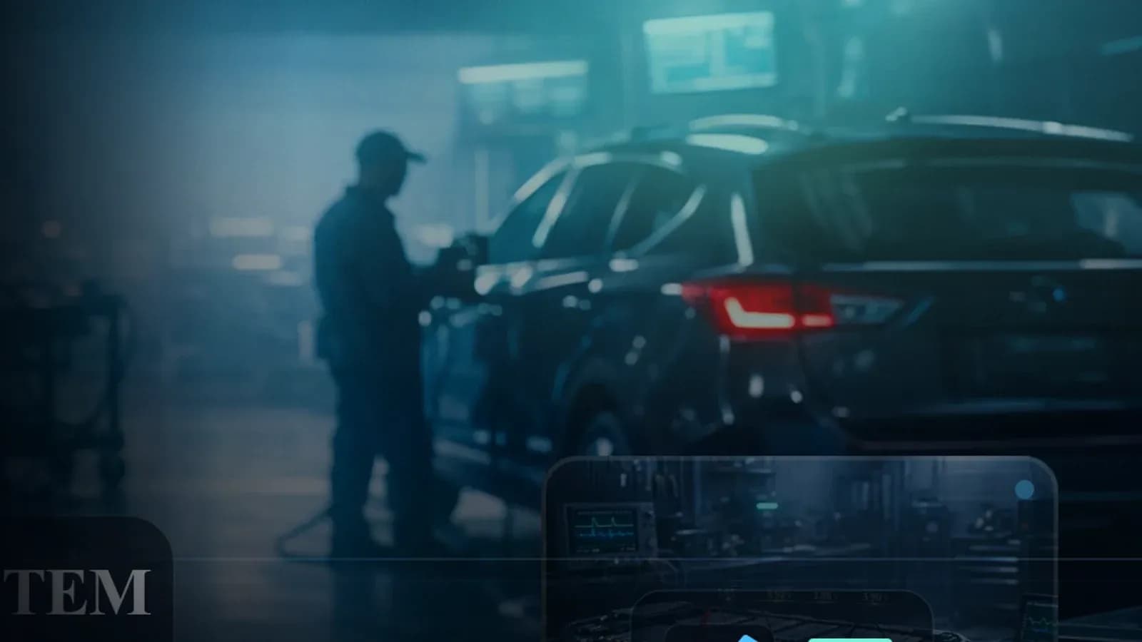 Diagnostyka Hyundaia z komunikatem check hybrid system i analizą danych.