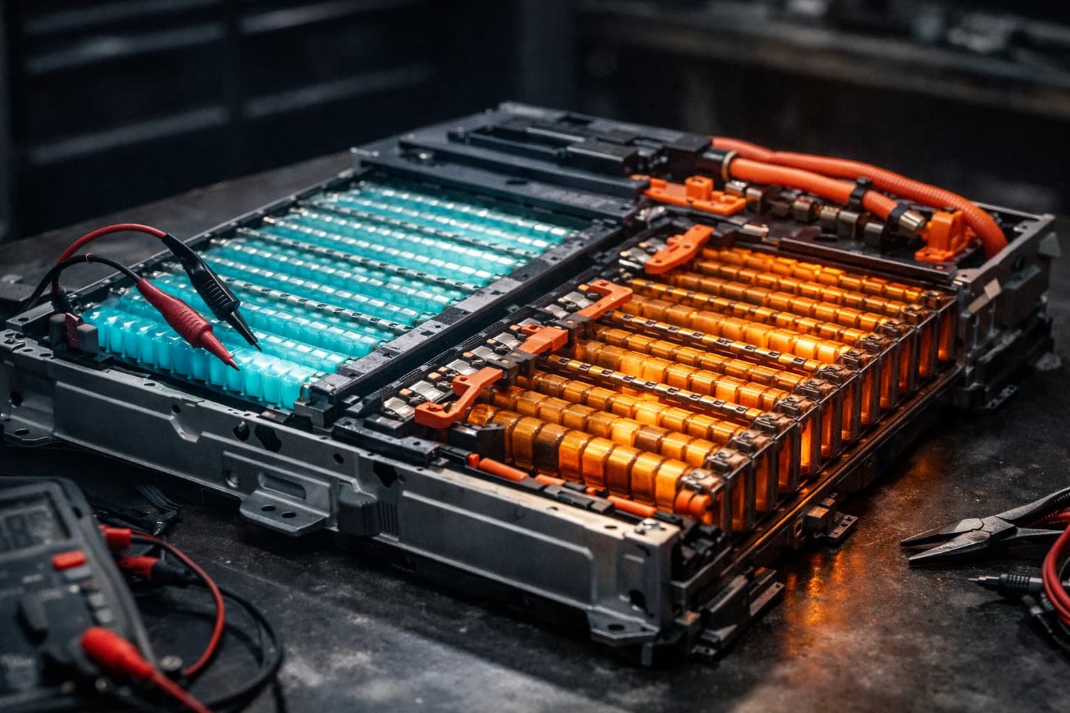 Schemat SOH baterii i testera 12V.