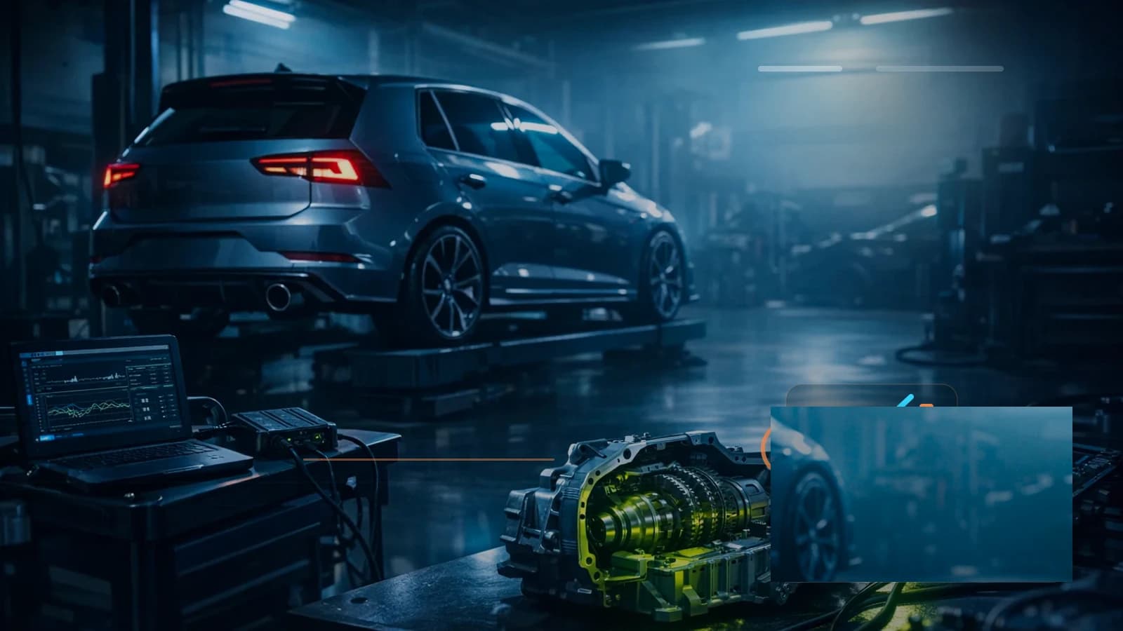 Platforma VAG z karta procedur Gateway, DSG i basic settings.