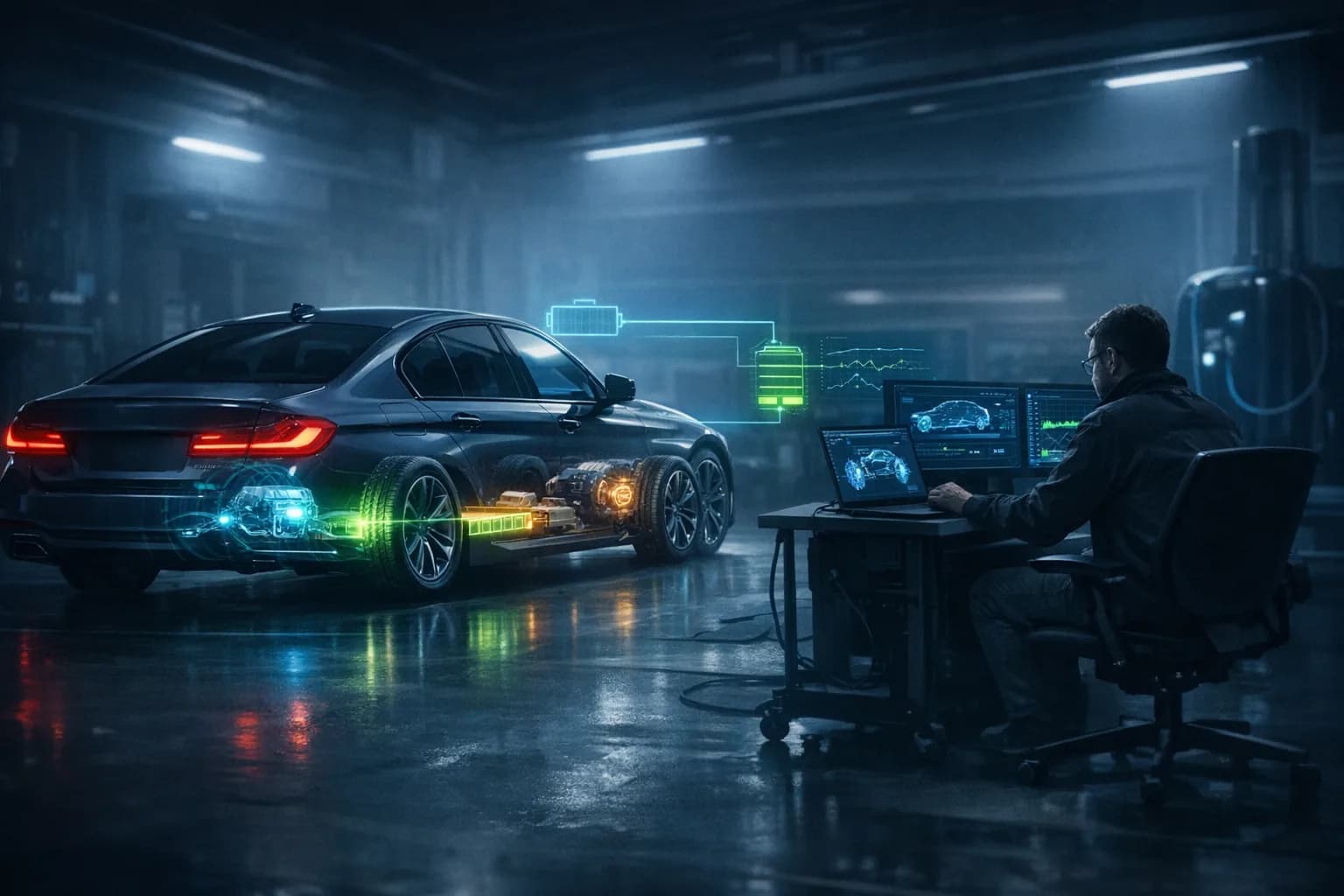 Diagnostyka BMW eDrive z analizą napędu i baterii.