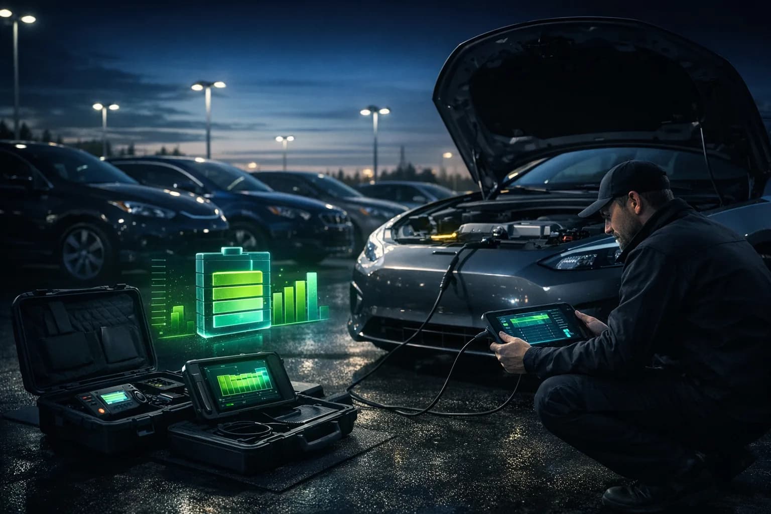 Mobilny audyt przed zakupem auta EV i hybrydy.